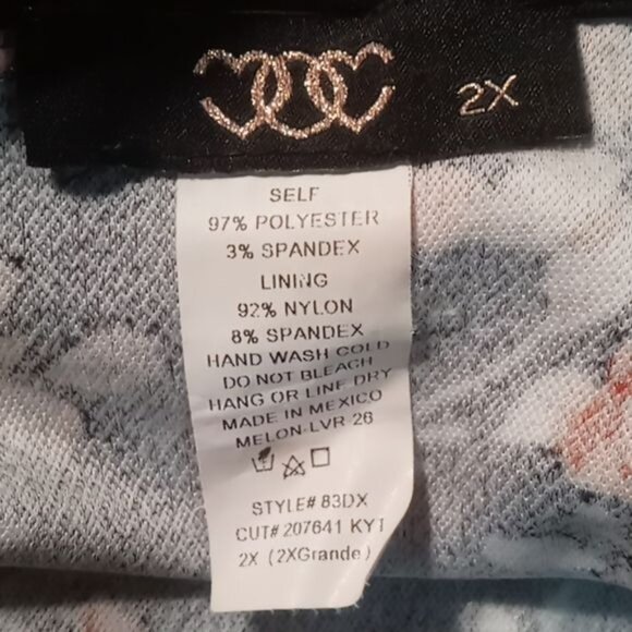 Womens a line Cute Floral Dress Plus size 2x - Picture 3 of 7